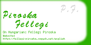 piroska fellegi business card